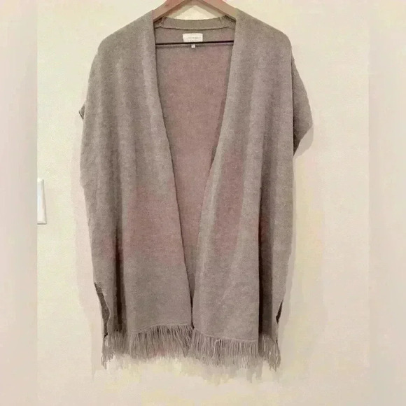 Lucky Brand Cashmere Blend Fringe‎ Poncho Size XS - Picture 3 of 6